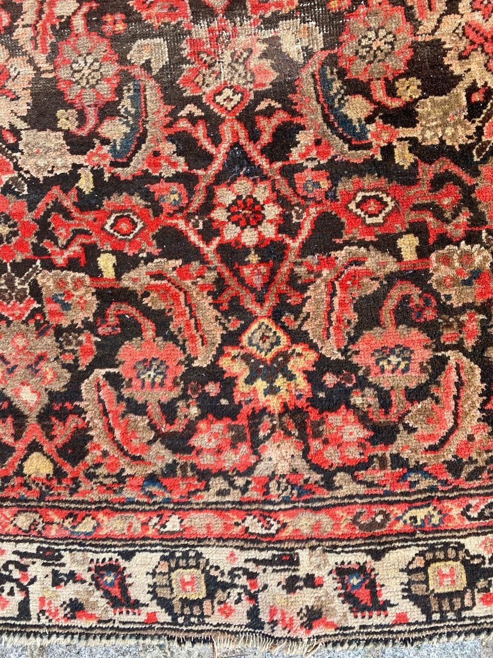 Très beau tapis de couloir Bijar ancien en vente 8