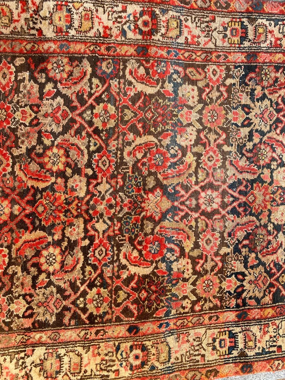 Très beau tapis de couloir Bijar ancien en vente 9