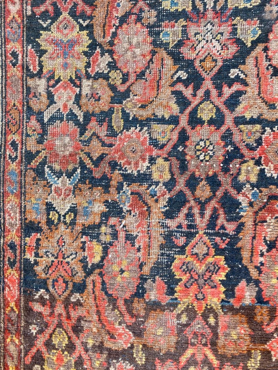 Très beau tapis de couloir Bijar ancien Bon état - En vente à Saint Ouen, FR