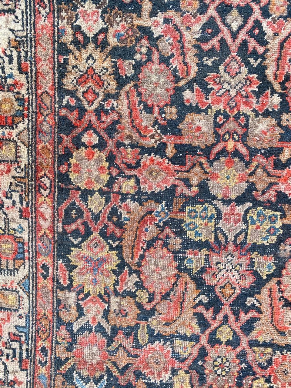 XIXe siècle Très beau tapis de couloir Bijar ancien en vente