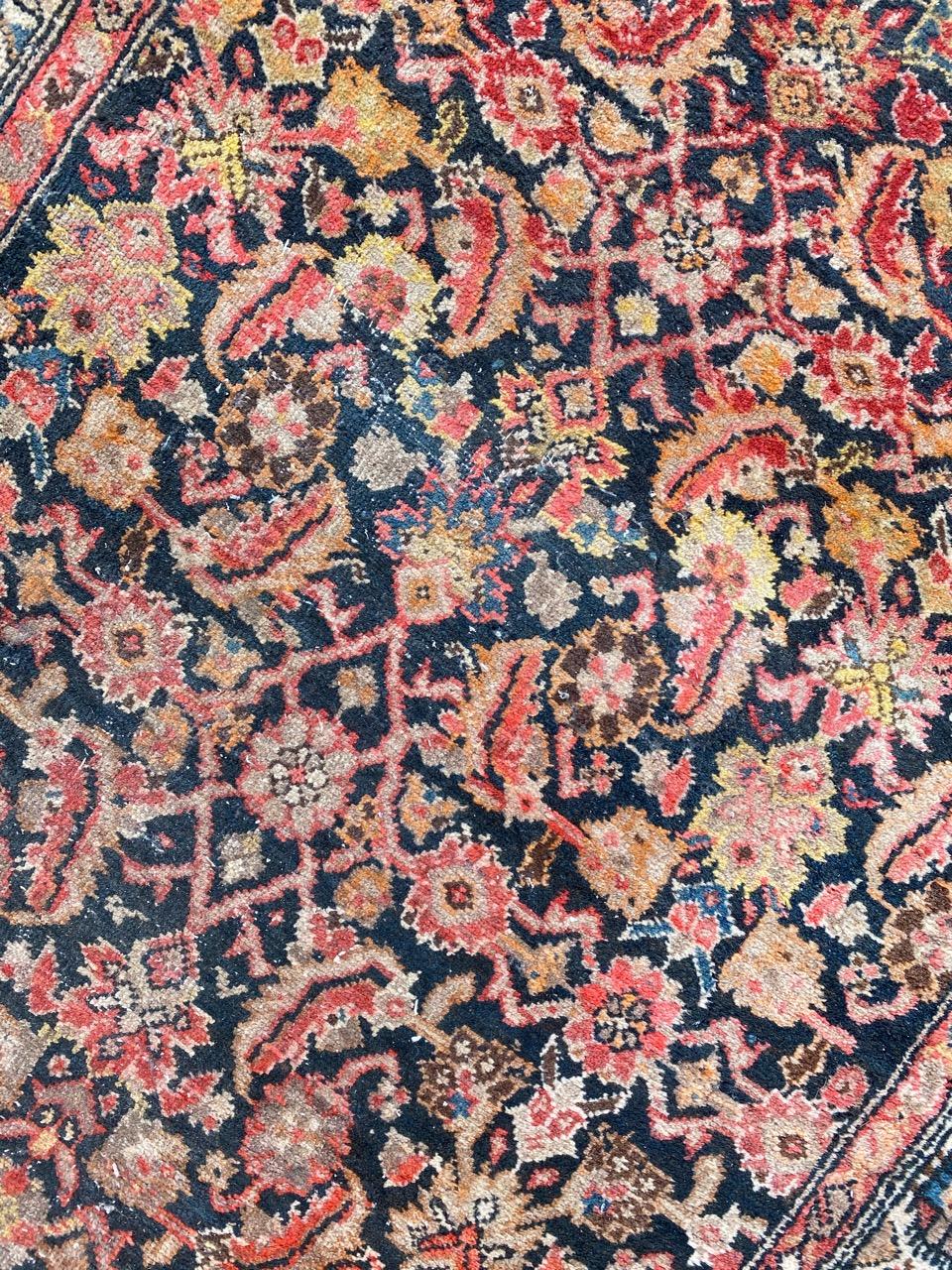Laine Très beau tapis de couloir Bijar ancien en vente