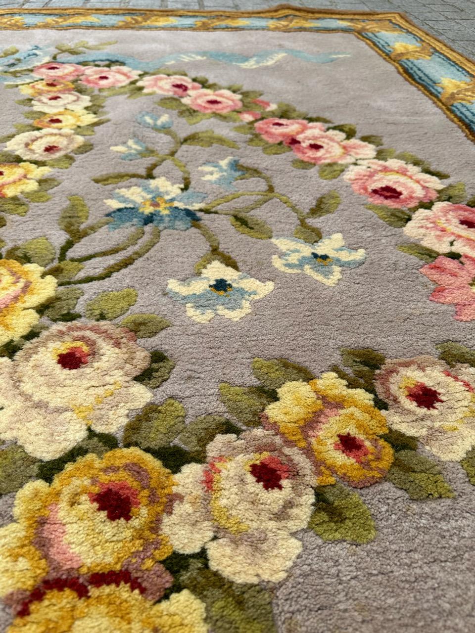 Bobyrug’s Very nice antique french savonnerie rug  For Sale 8