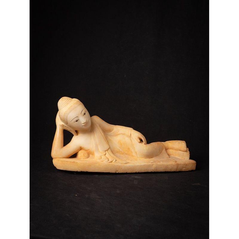 Marble Very Nice Antique Reclining Buddha Statue from Burma