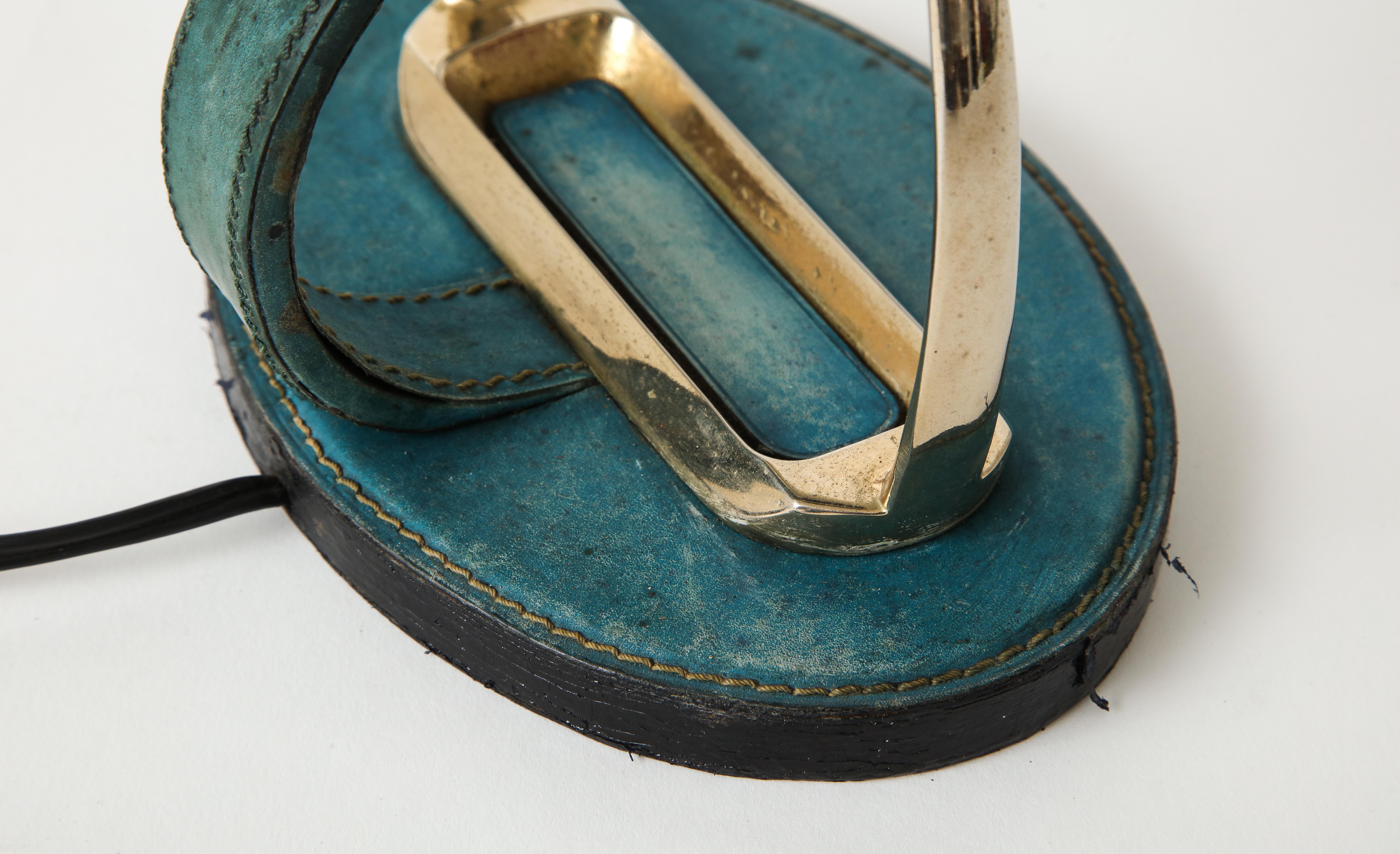 Bronze Very Nice Blue Leather 