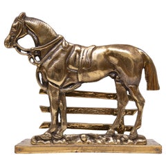 Very nice Brass Letter holder .Horse for a fence  . 1950s