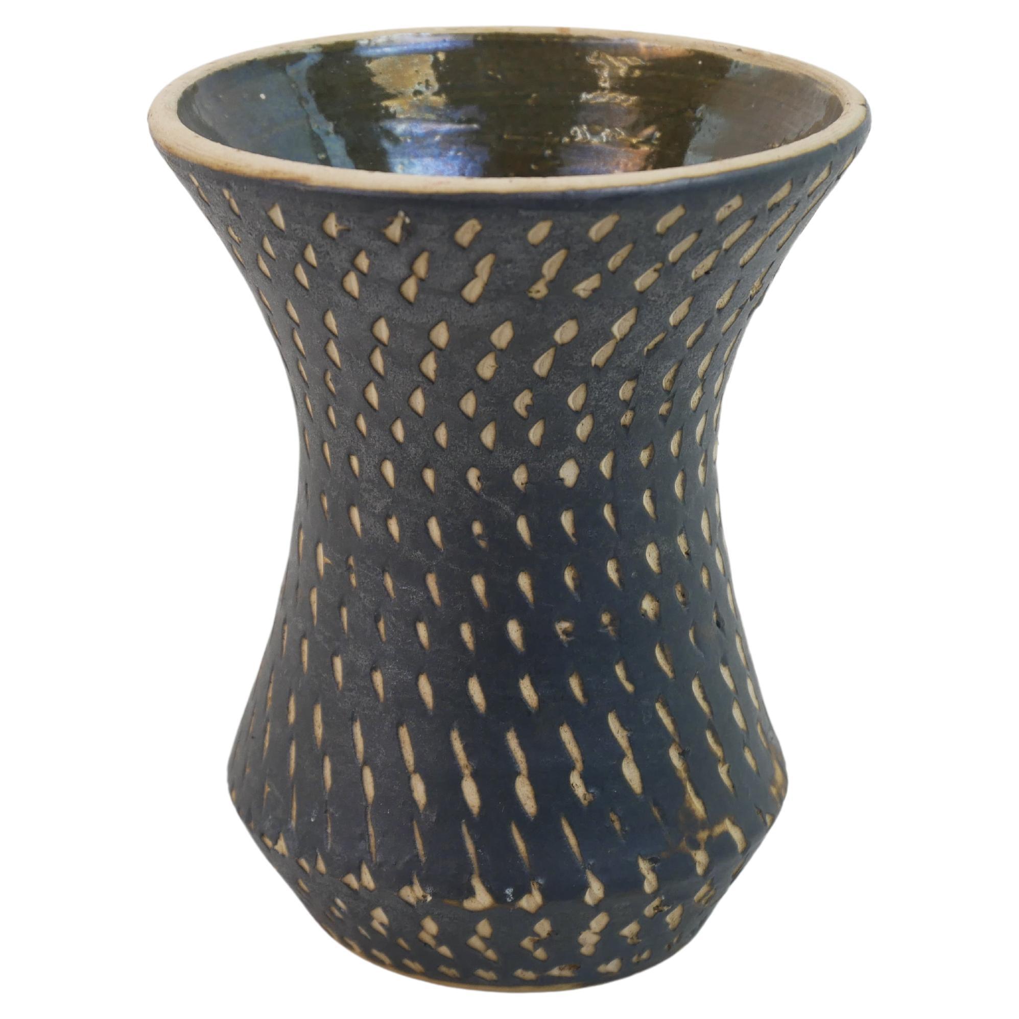 Bellissimo vaso in ceramica nello stile di Jean Besnard, Vallauris Francia circa 1940