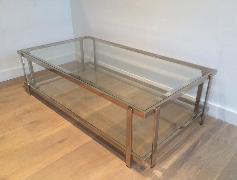 Very Nice Chrome Coffee Table, circa 1970 For Sale at 1stDibs