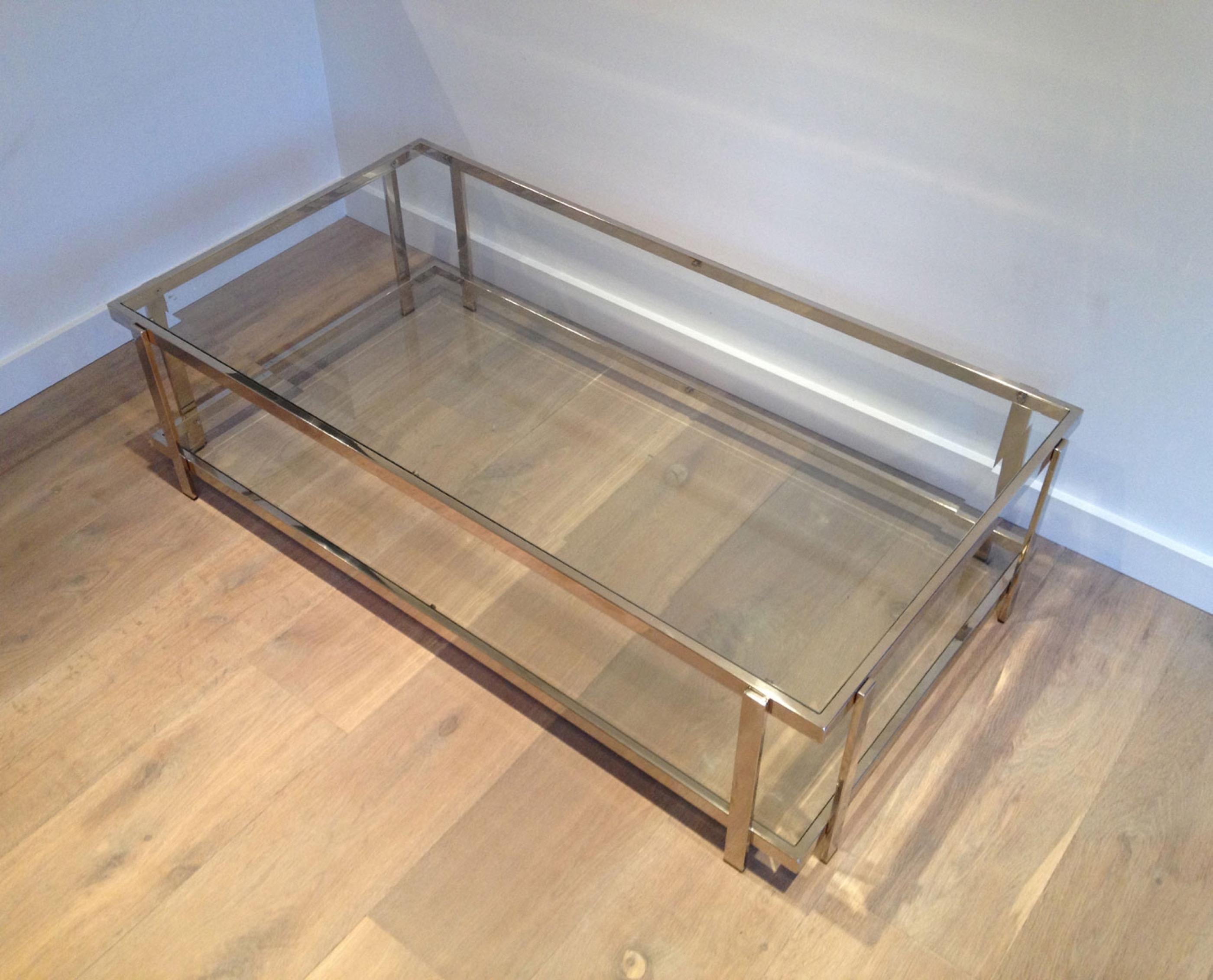 Very Nice Chrome Coffee Table, circa 1970 For Sale 3