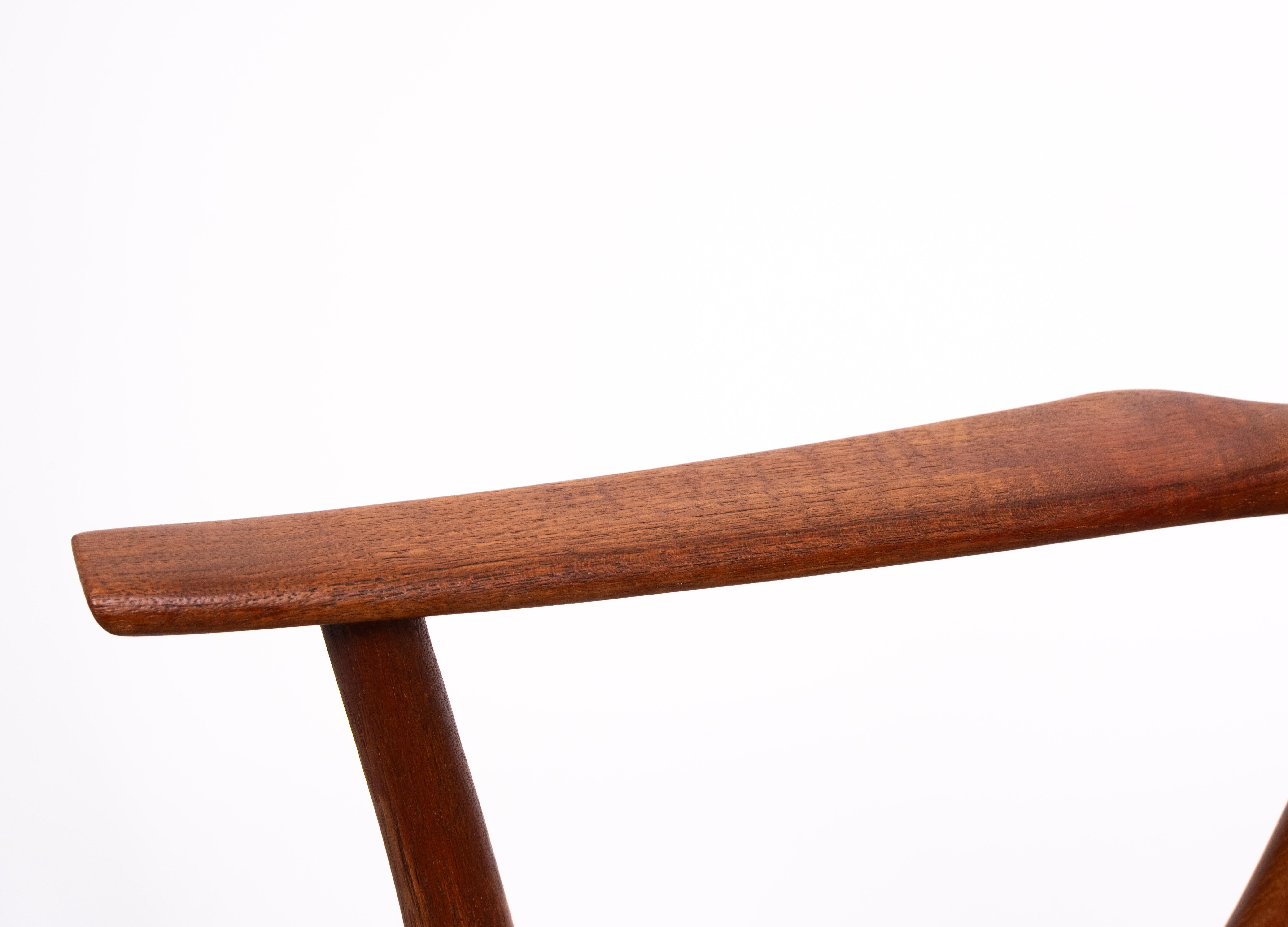  Very nice curved armchair .Solid Teakwood . Design by  Johannes Andersen  For Sale 3