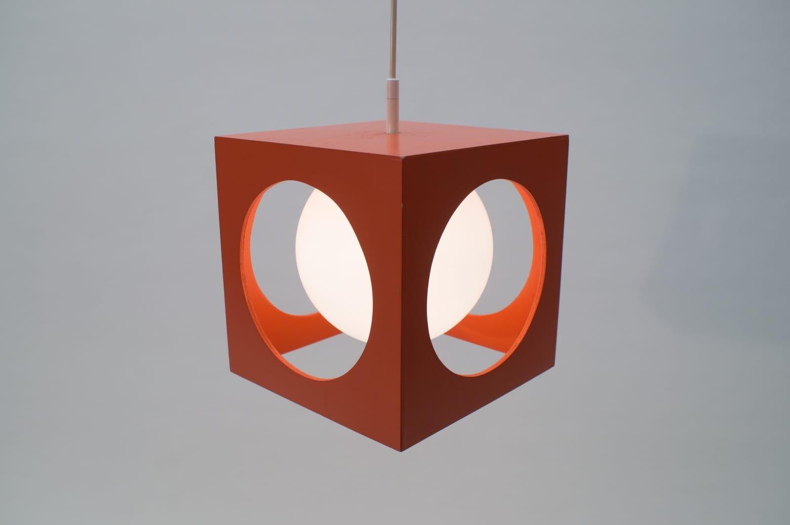 Lacquered Very Nice Geometric Space Age Lamp, 1960s, Germany