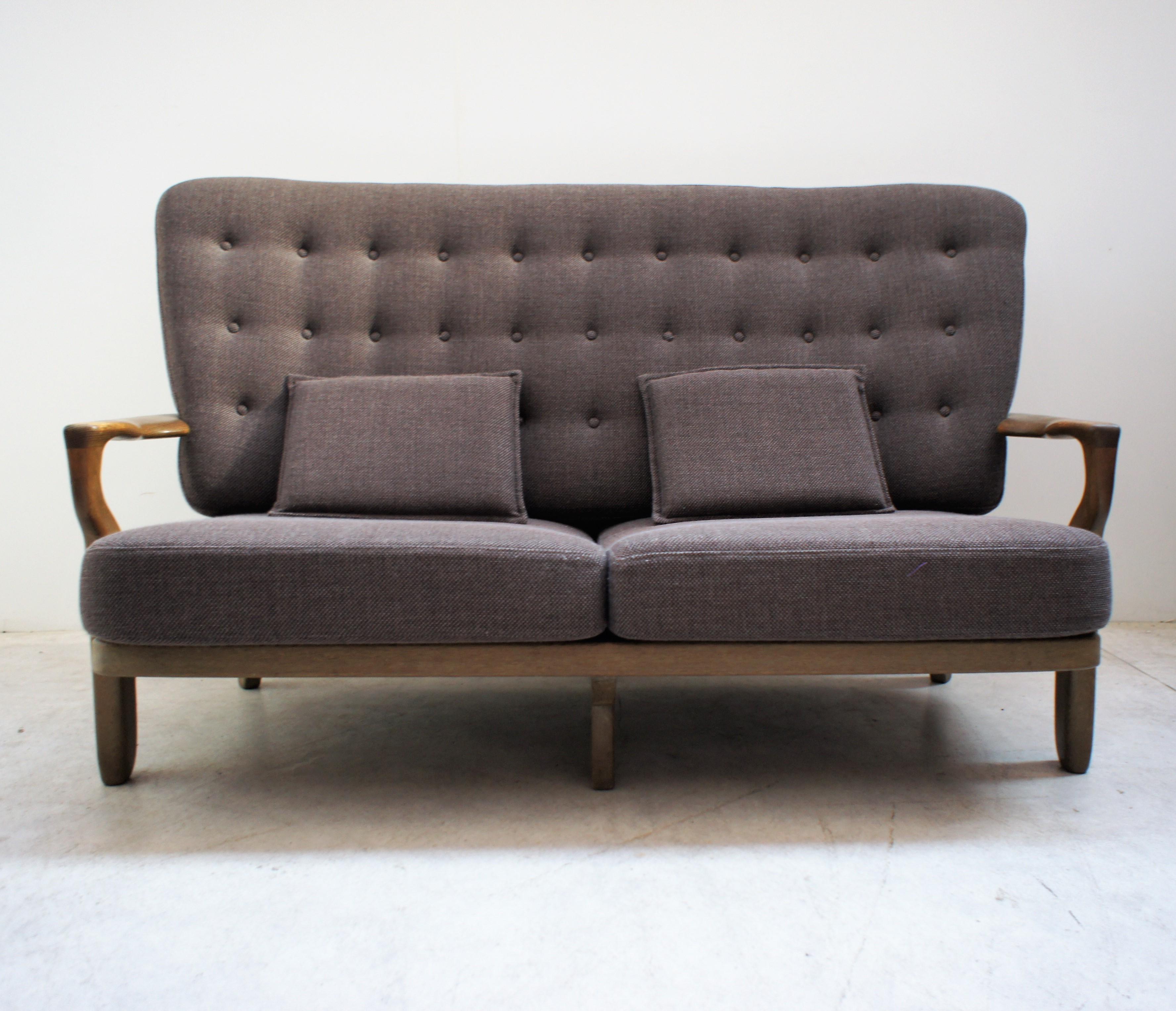 Very nice Juliette sofa by Guillerme and Chambron for 