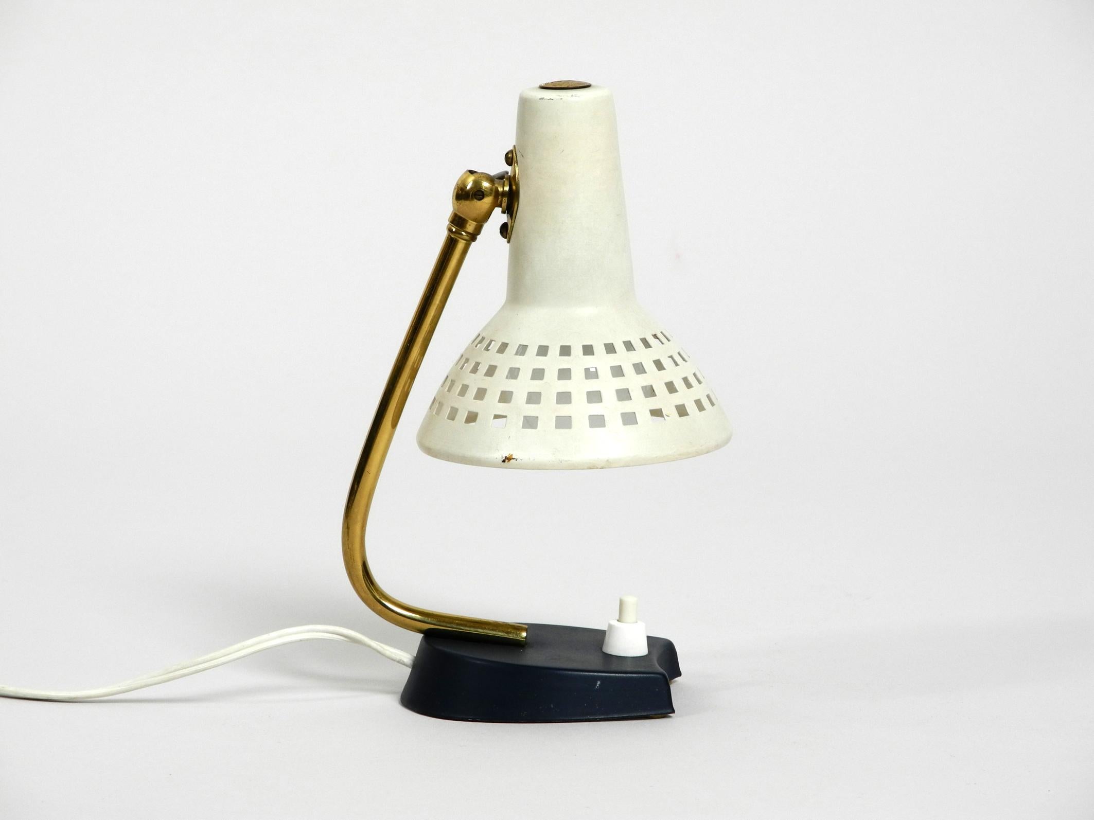 Mid-20th Century Very Nice Mid-Century Modern Metal Bedside Lamp with Adjustable Shade For Sale
