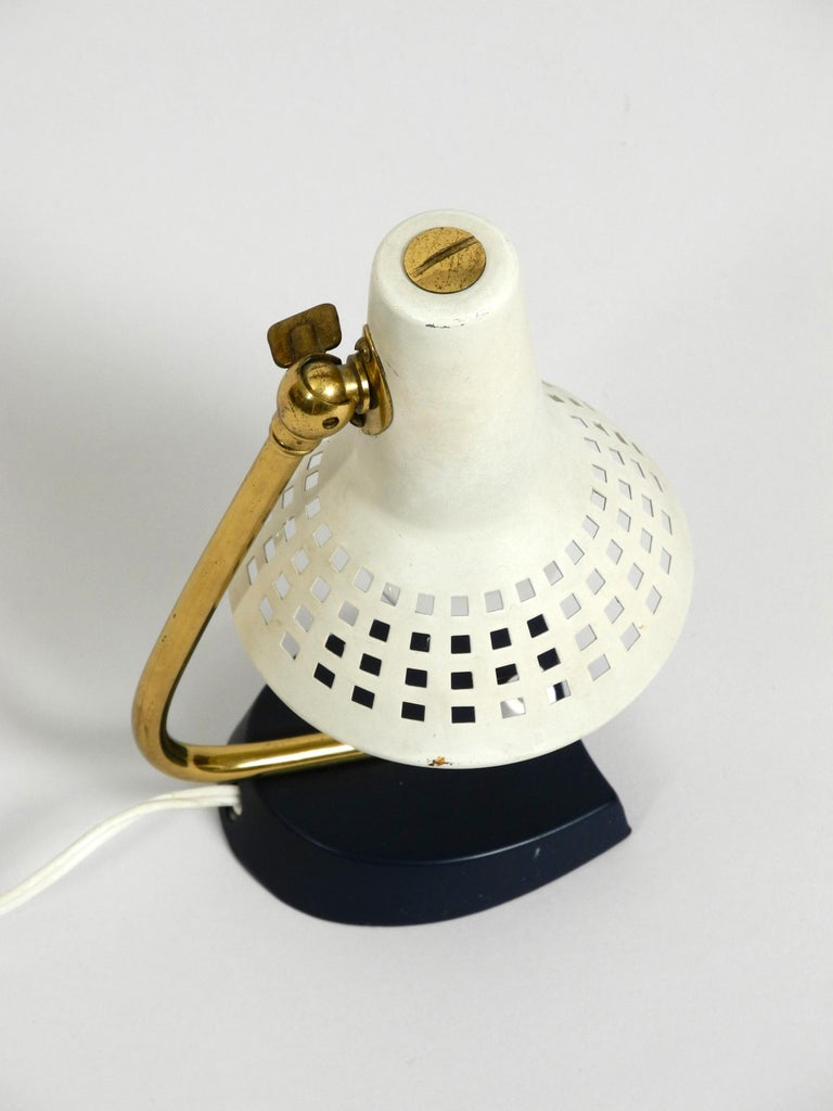 Very Nice Mid-Century Modern Metal Bedside Lamp with Adjustable Shade For Sale at 1stDibs