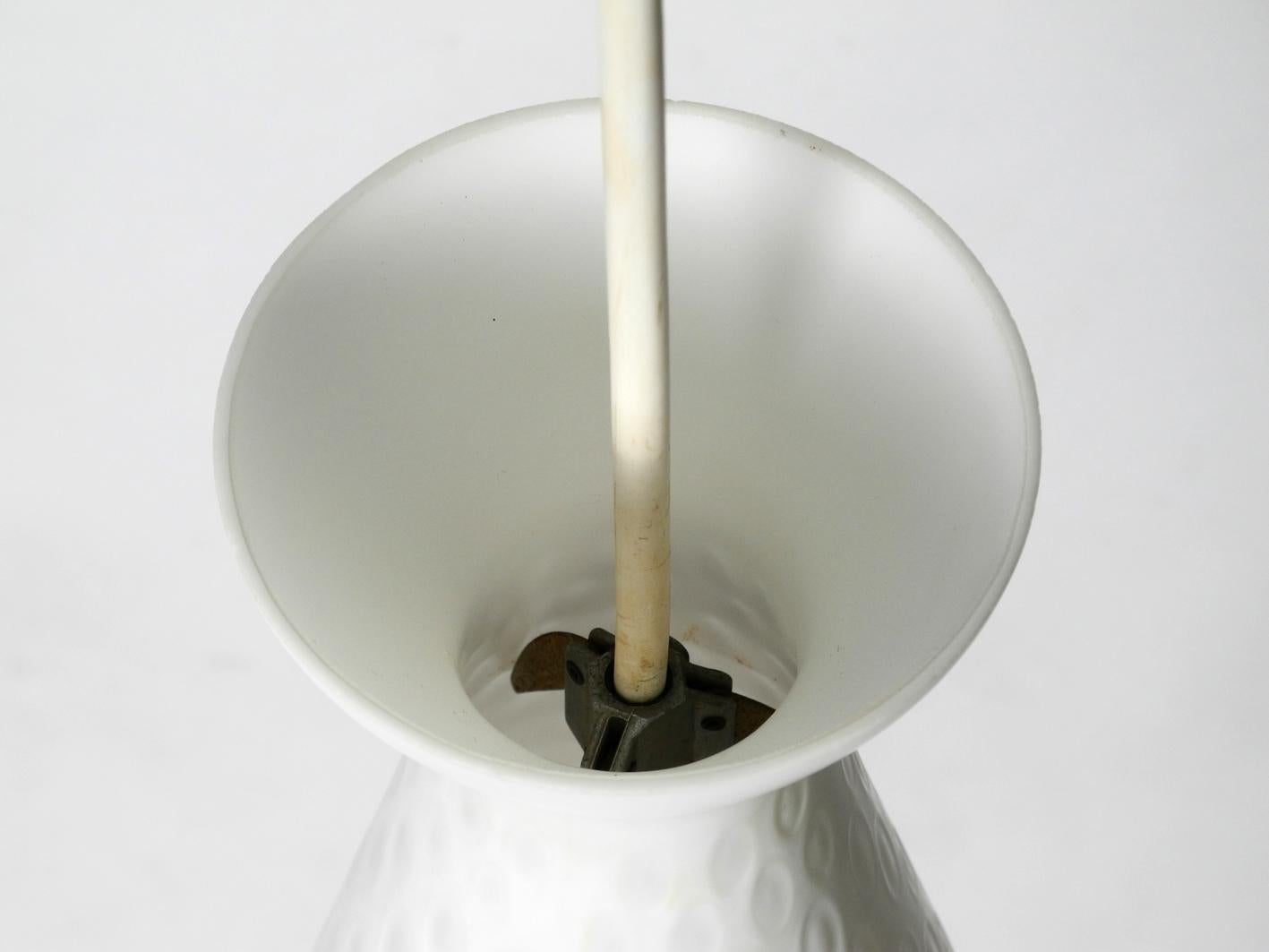 Mid-Century-Diabolo-Hängelampe aus Glas von Aloys Gangkofner, sehr schön im Angebot 2