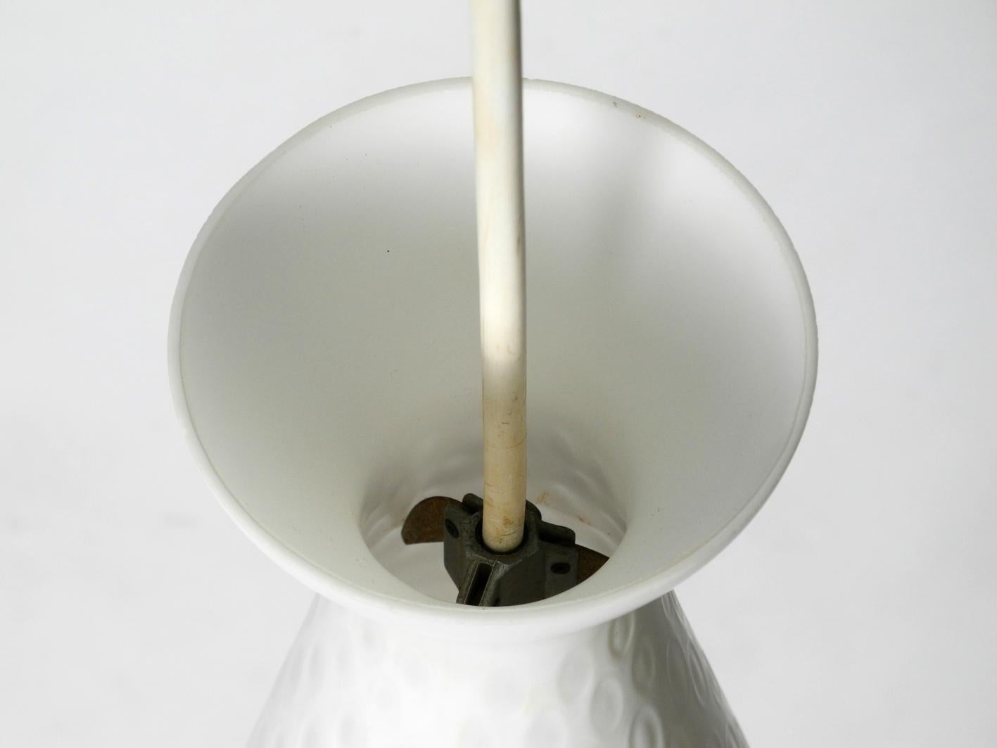 Very Nice Midcentury Glass Diabolo Pendant Lamp by Aloys Gangkofner For Sale 2