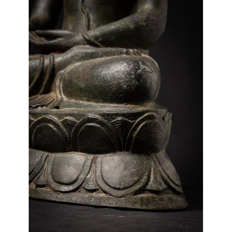 Very Nice Old Bronze Bagan Buddha Statue from Burma For Sale 10