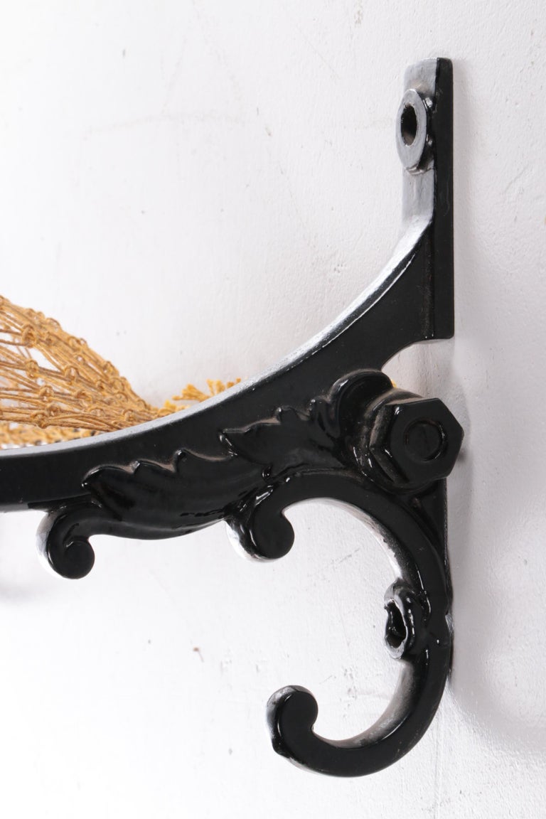 Very nice old cast iron hat rack from a train 1900 For Sale at 1stDibs