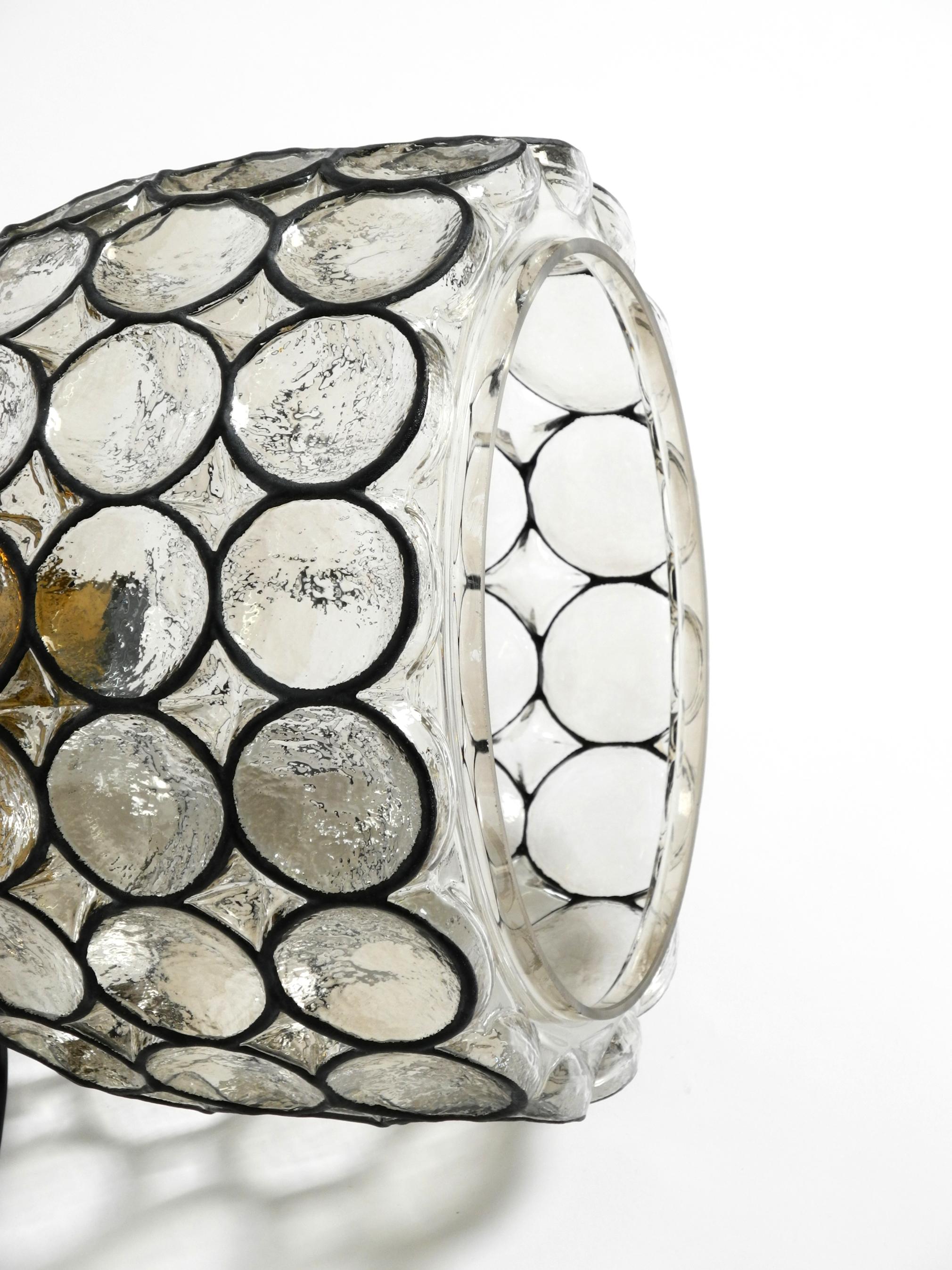 Very nice original 1960s Limburg glass pendant lamp in vendita 9