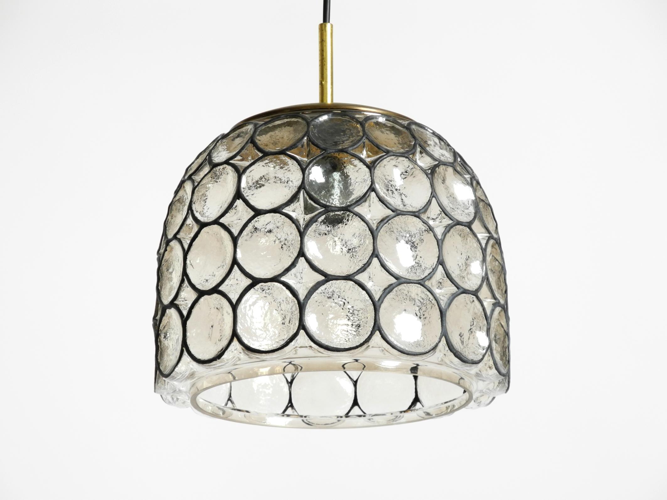 Mid-Century moderno Very nice original 1960s Limburg glass pendant lamp in vendita