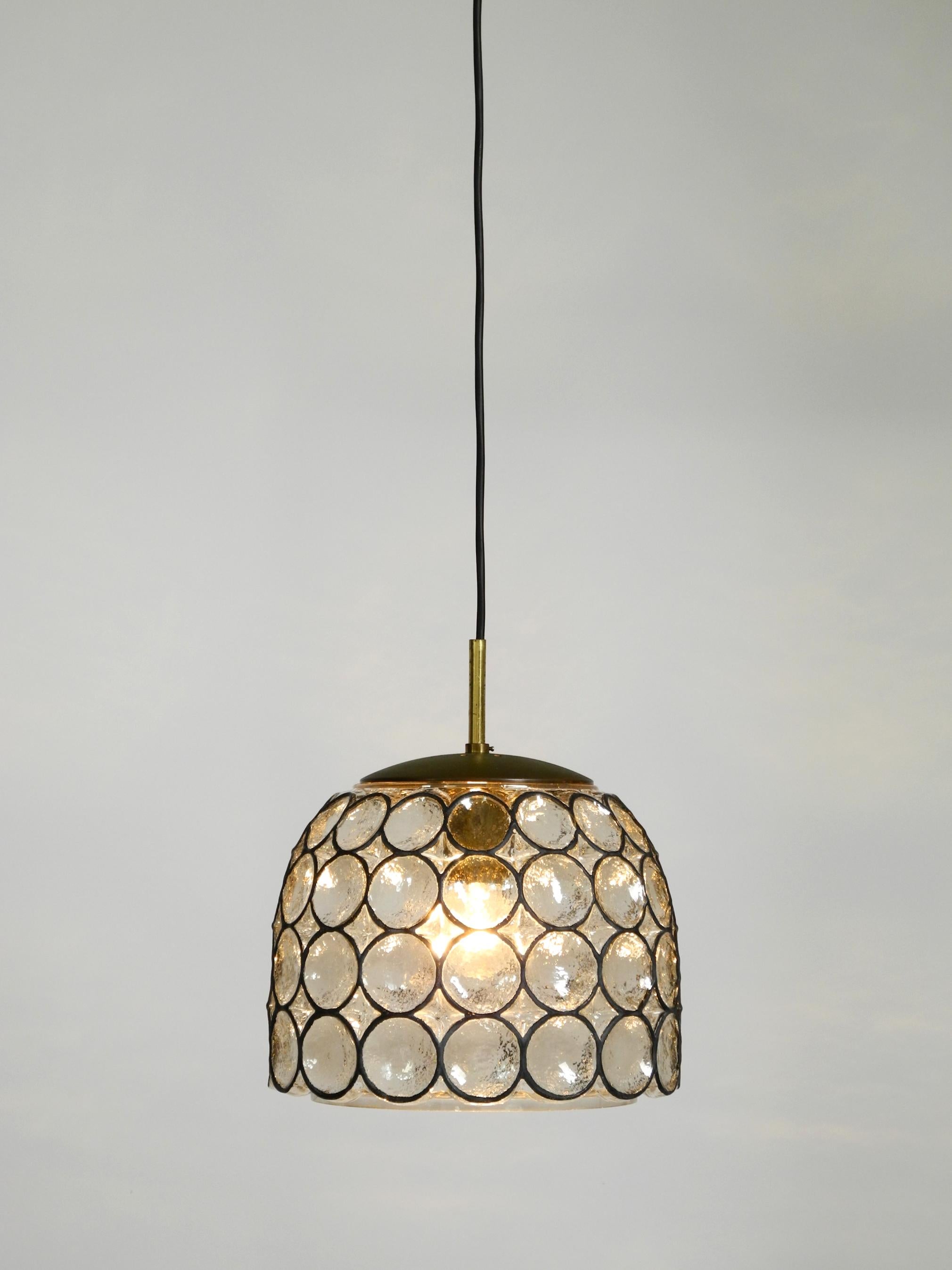 Metà XX secolo Very nice original 1960s Limburg glass pendant lamp in vendita