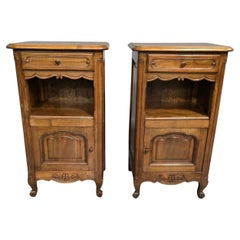 Very Nice Pair French Cherry Bedside Cabinets