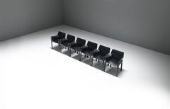Very nice set (6) of Cab 413 black dining chairs by Mario Bellini for CASSINA