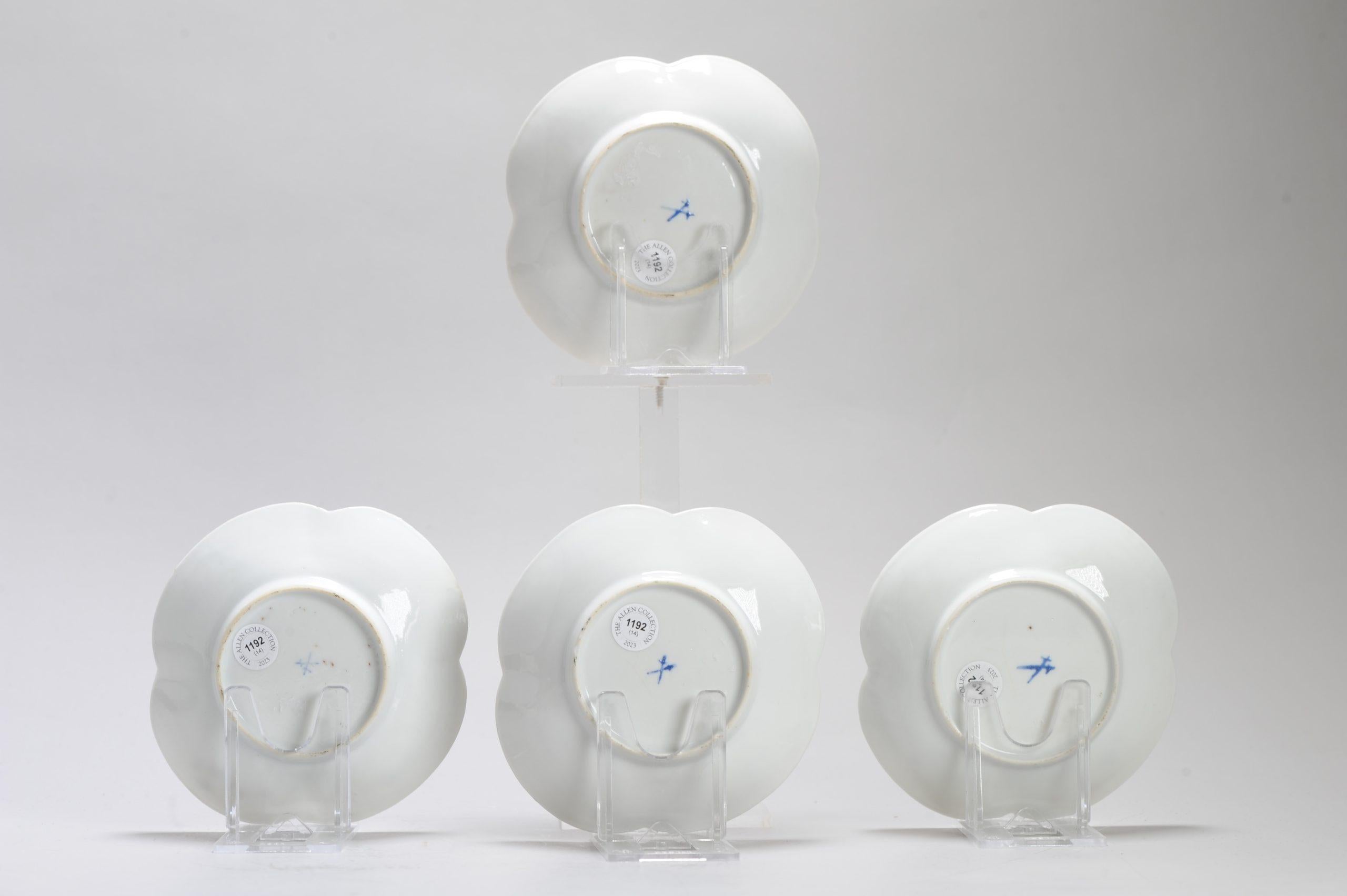 Très bel ensemble de 4 petits plats de service dans le style Kakiemon. D'après le modèle Japa en vente 6