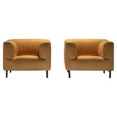 Very nice set of 'MET 250' leather armchairs by Piero Lissoni for CASSINA Italy