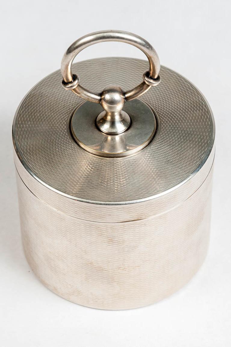 Silver plate boxe stamped Hermes.