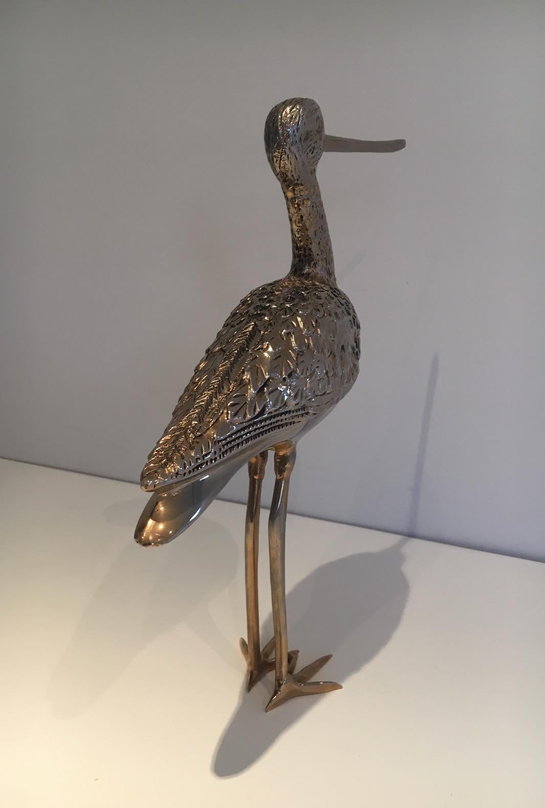 Very Nice Silvered Bronze Bird, circa 1970 4