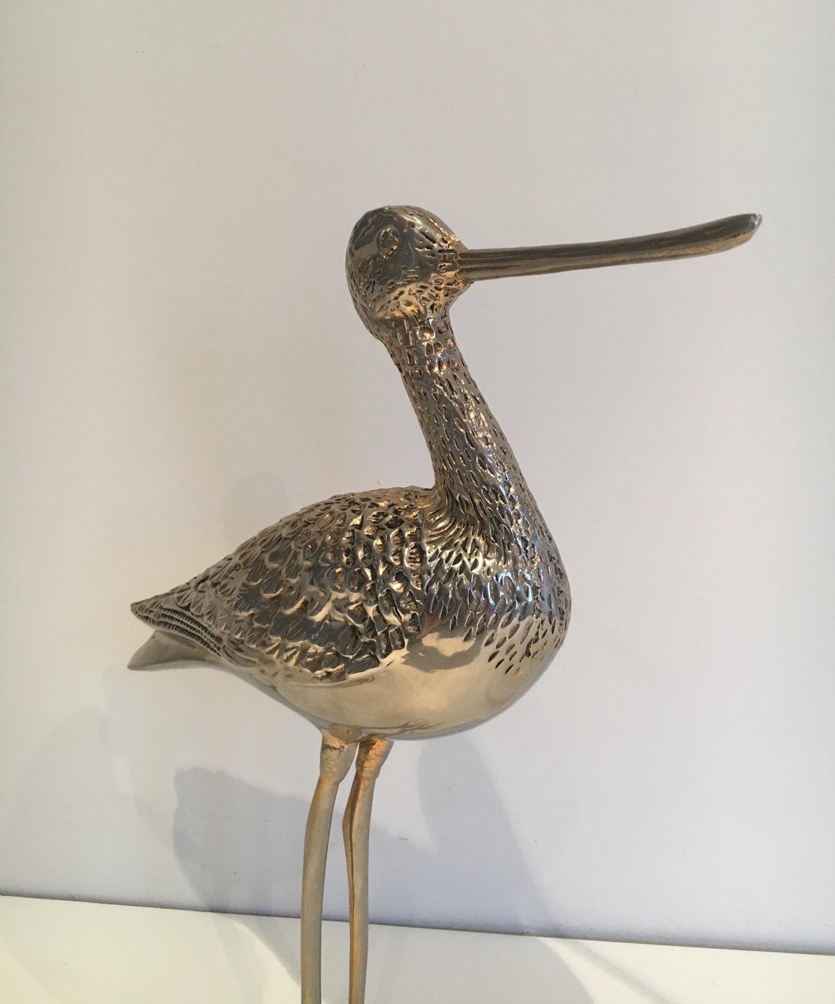 Very Nice Silvered Bronze Bird, circa 1970 9