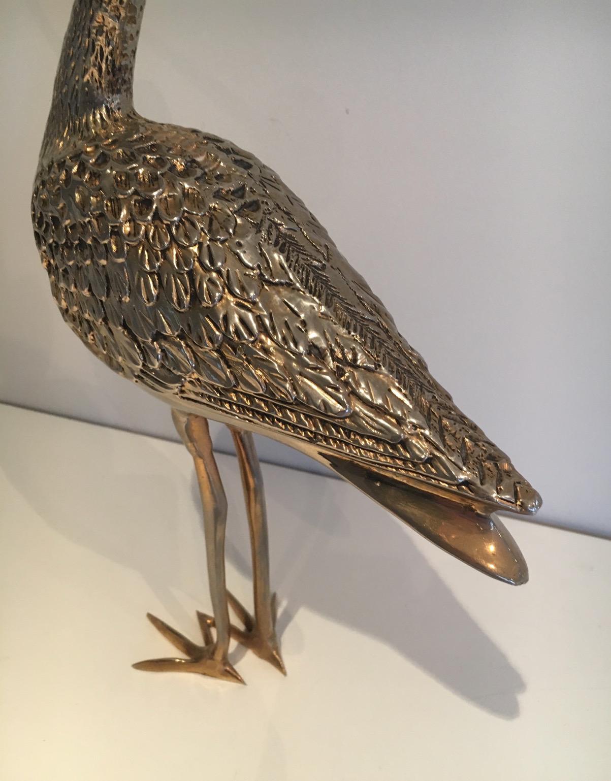 Very Nice Silvered Bronze Bird, circa 1970 1