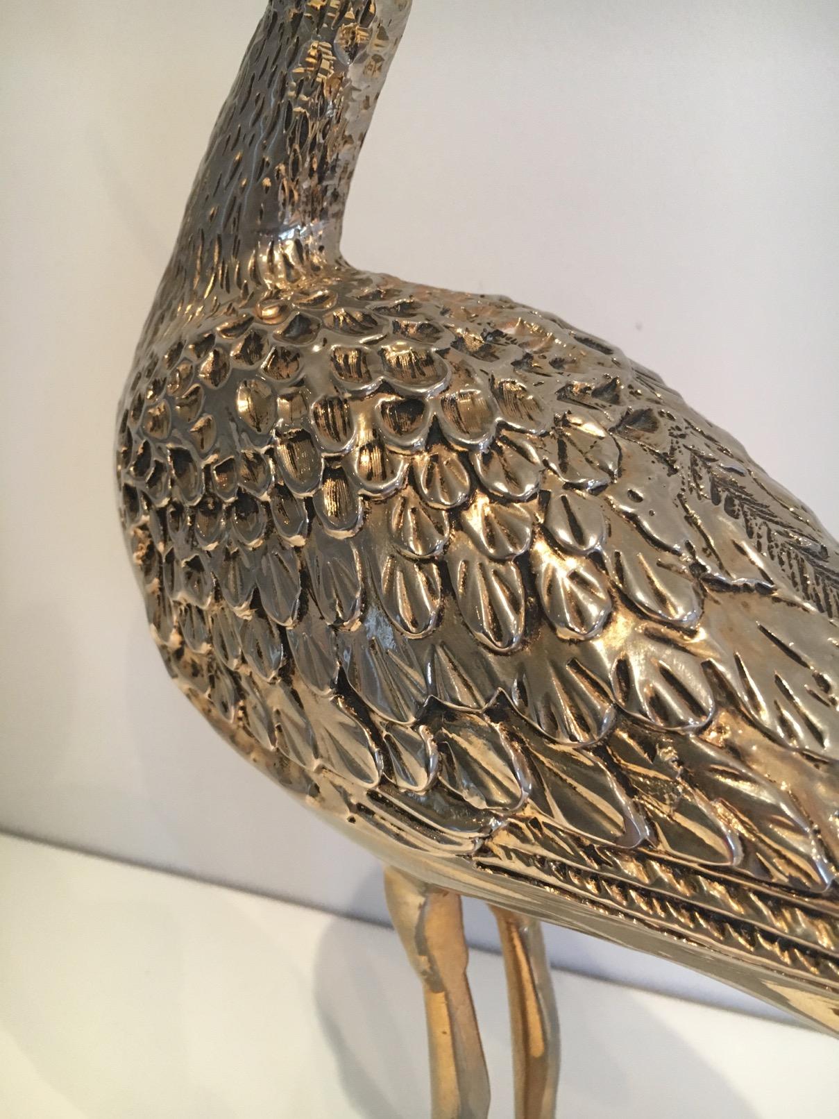 Very Nice Silvered Bronze Bird, circa 1970 2