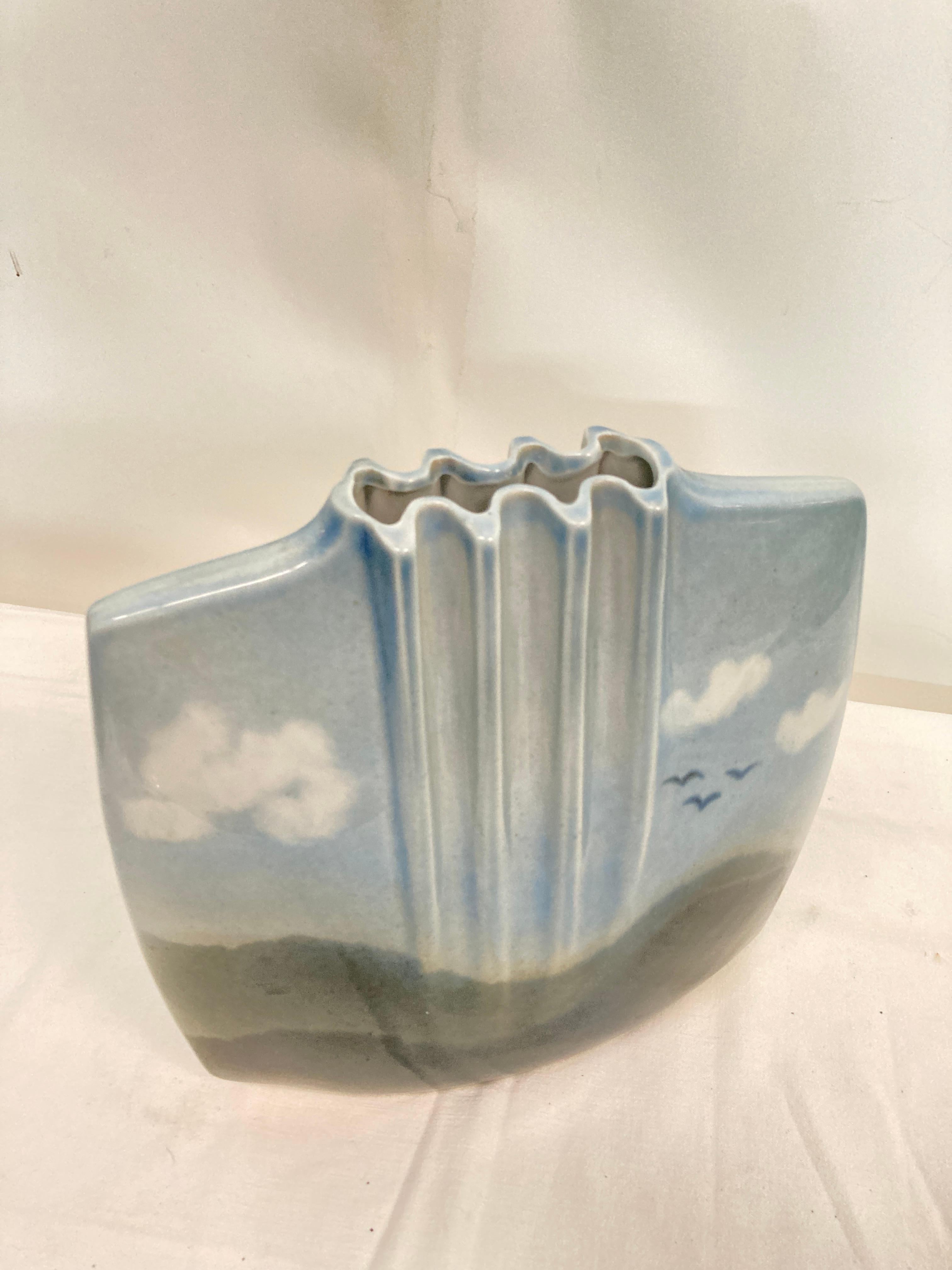 1970's porcelain vase by French factory Virebent 
Nice shape
