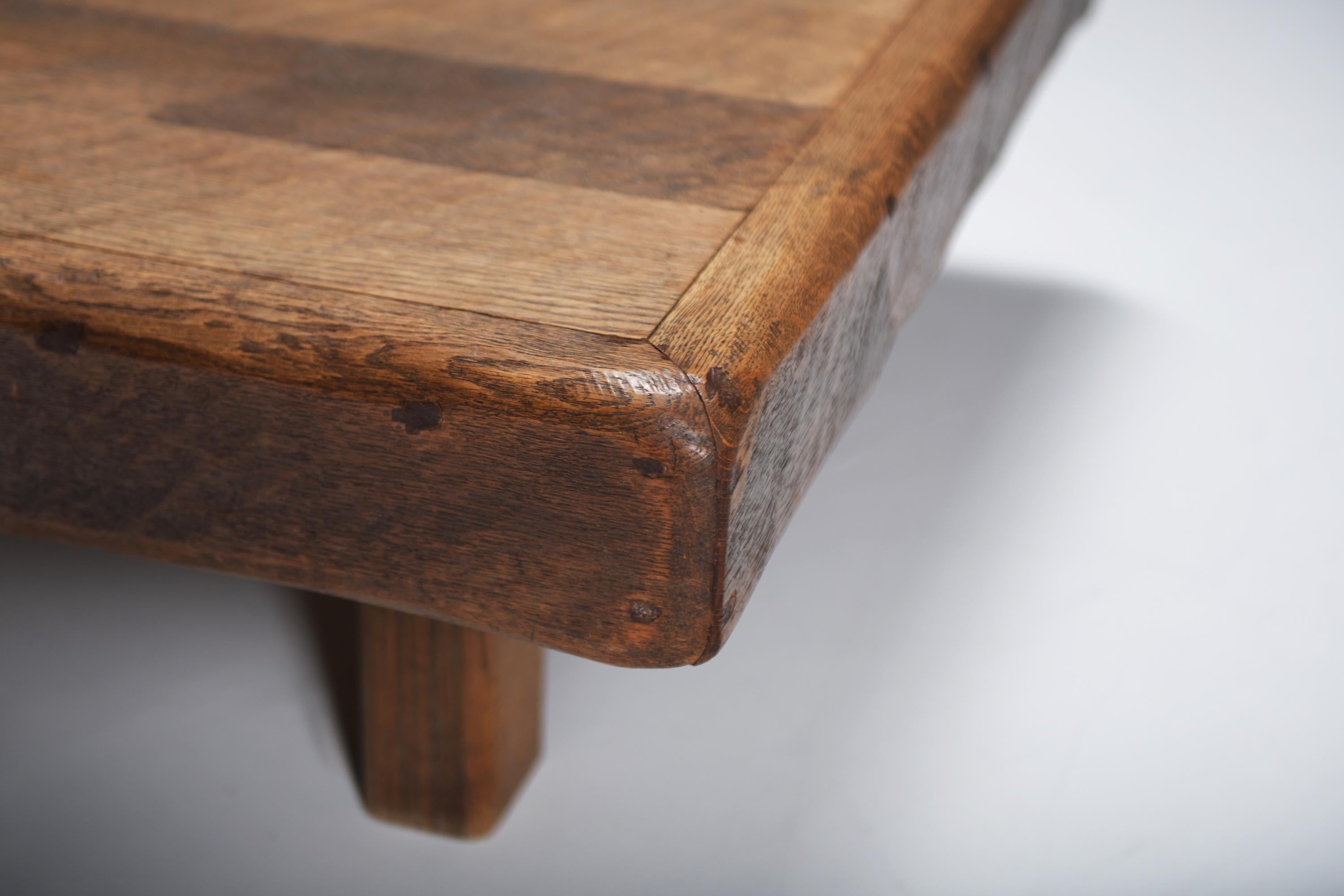 Very nice Wabi Sabi Japandi Coffee Table in Solid Oak - France im Angebot 5