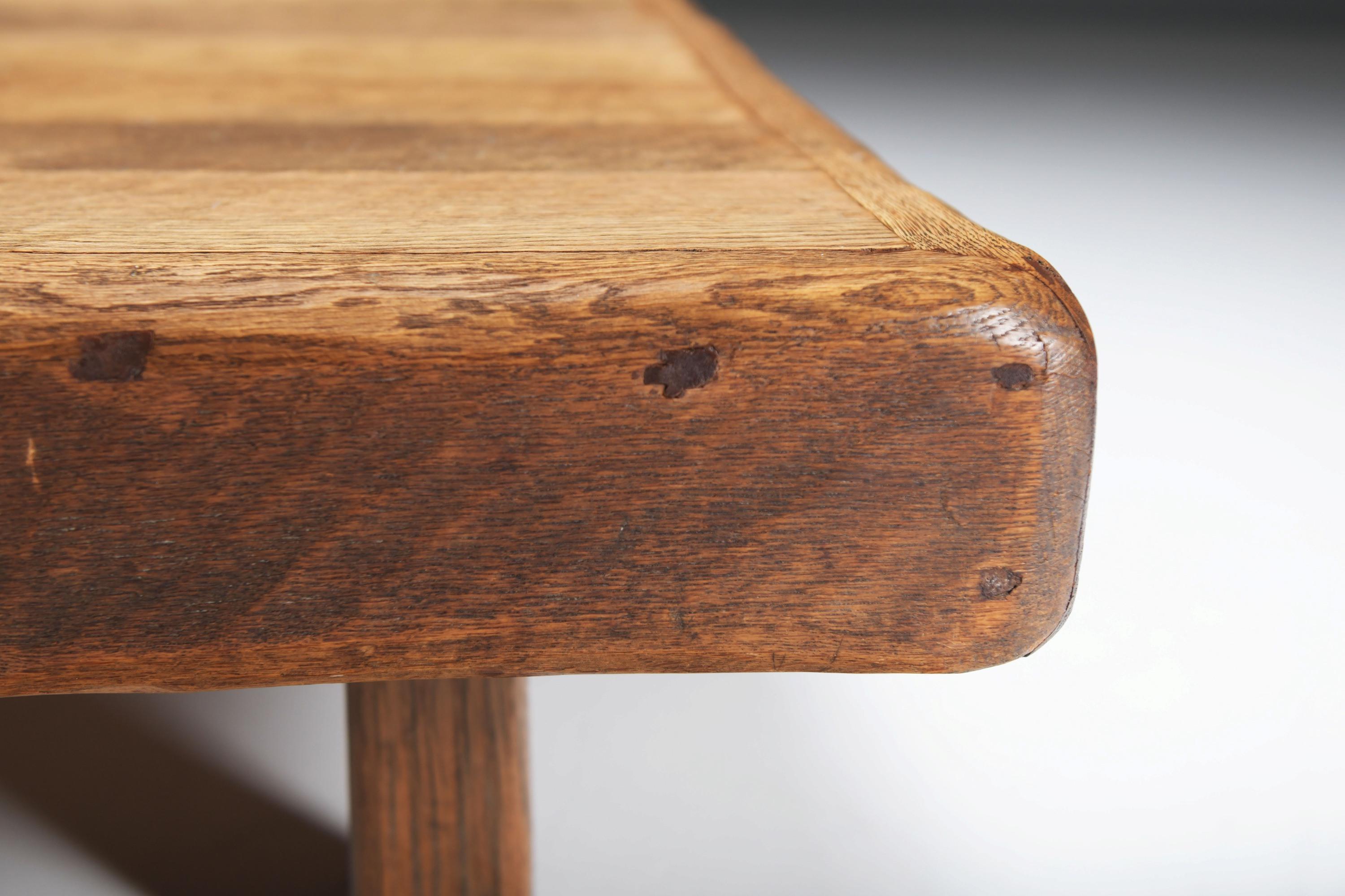 Very nice Wabi Sabi Japandi Coffee Table in Solid Oak - France im Angebot 1