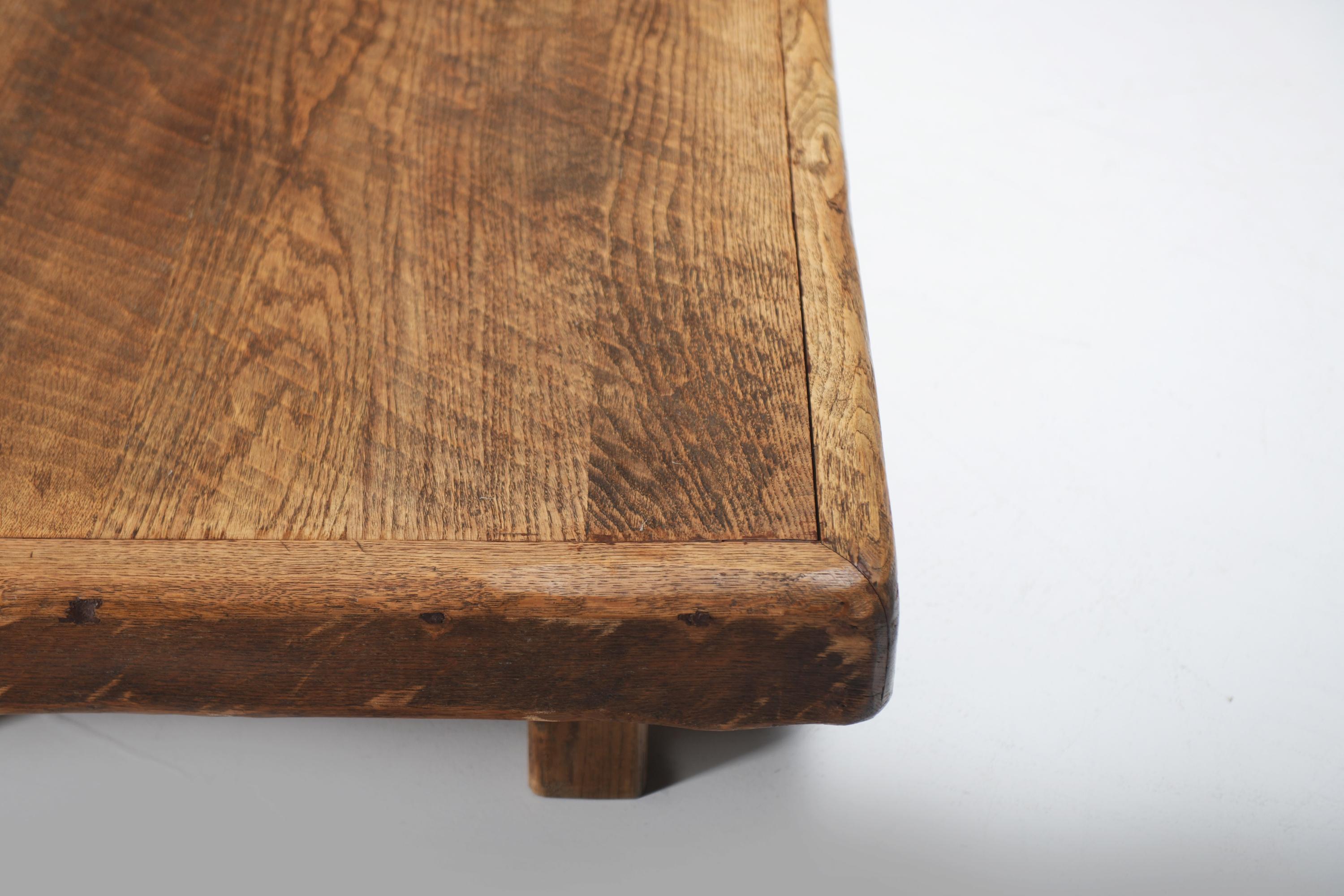 Very nice Wabi Sabi Japandi Coffee Table in Solid Oak - France im Angebot 3