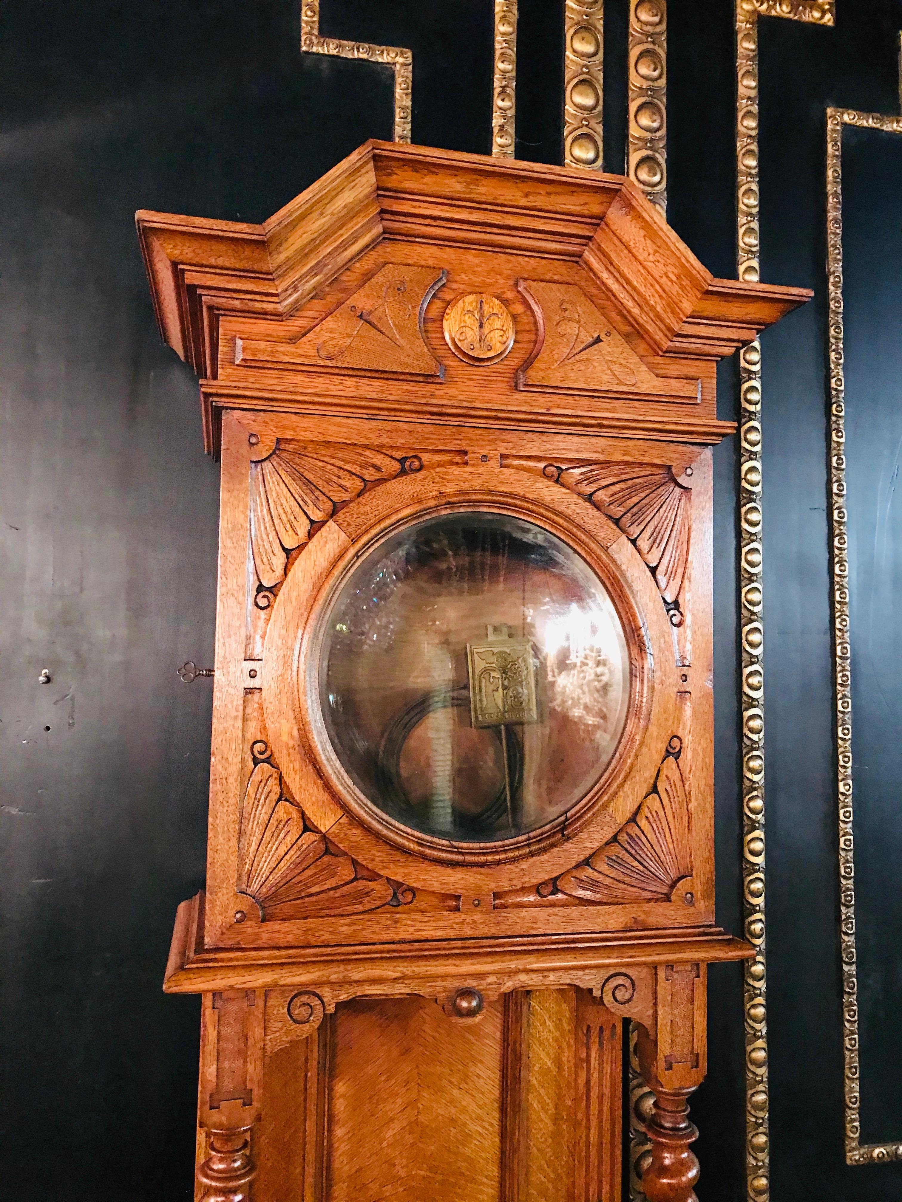 Very Nice Wilhelminian Style Grandfather Clock Open, circa 1860 7