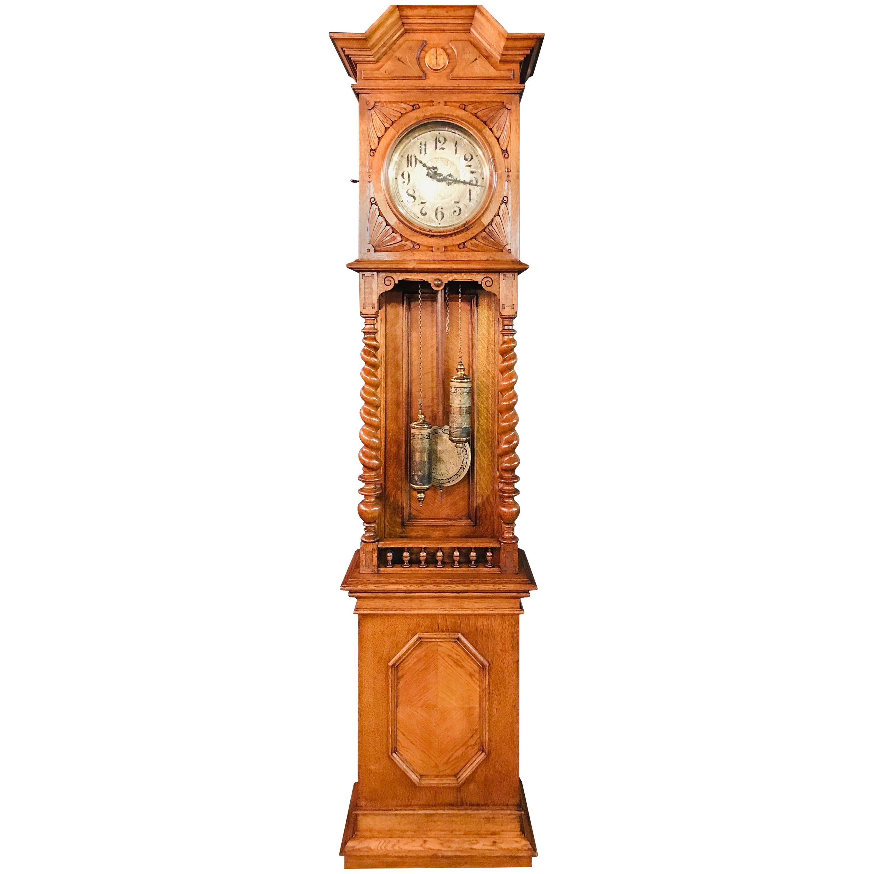 Very Nice Wilhelminian Style Grandfather Clock Open, circa 1860