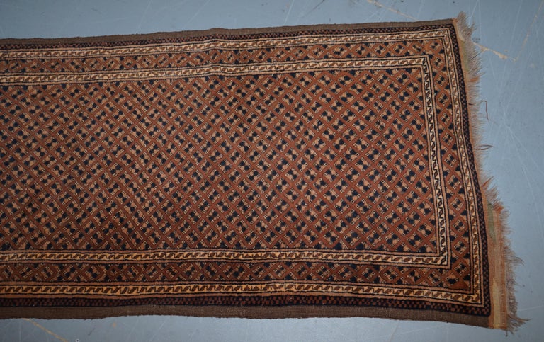 Very Old Antique Hand Knotted Runner Rug Stunning Colors Country House ...
