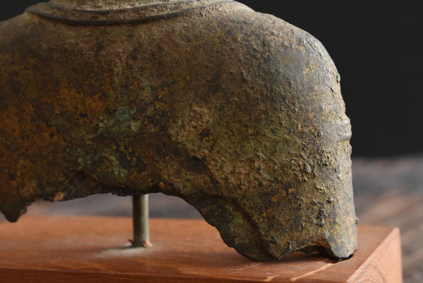 Sehr alter Bronze-Buddha-Kopf aus Thailand/Ayutthaya Dynasty/17.-18. Jahrhundert im Angebot 10