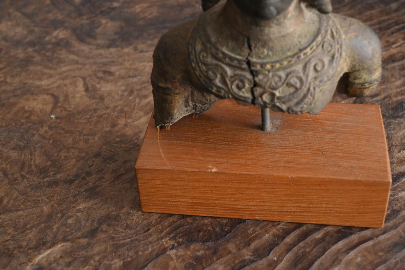 Bronze Very old bronze Buddha head from Thailand/Ayutthaya Dynasty/17th-18th century For Sale