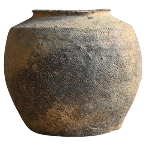 Sehr altes chinesisches antikes Keramikgefäß/Wabisabi-Vase/excavate Gegenstände im Angebot