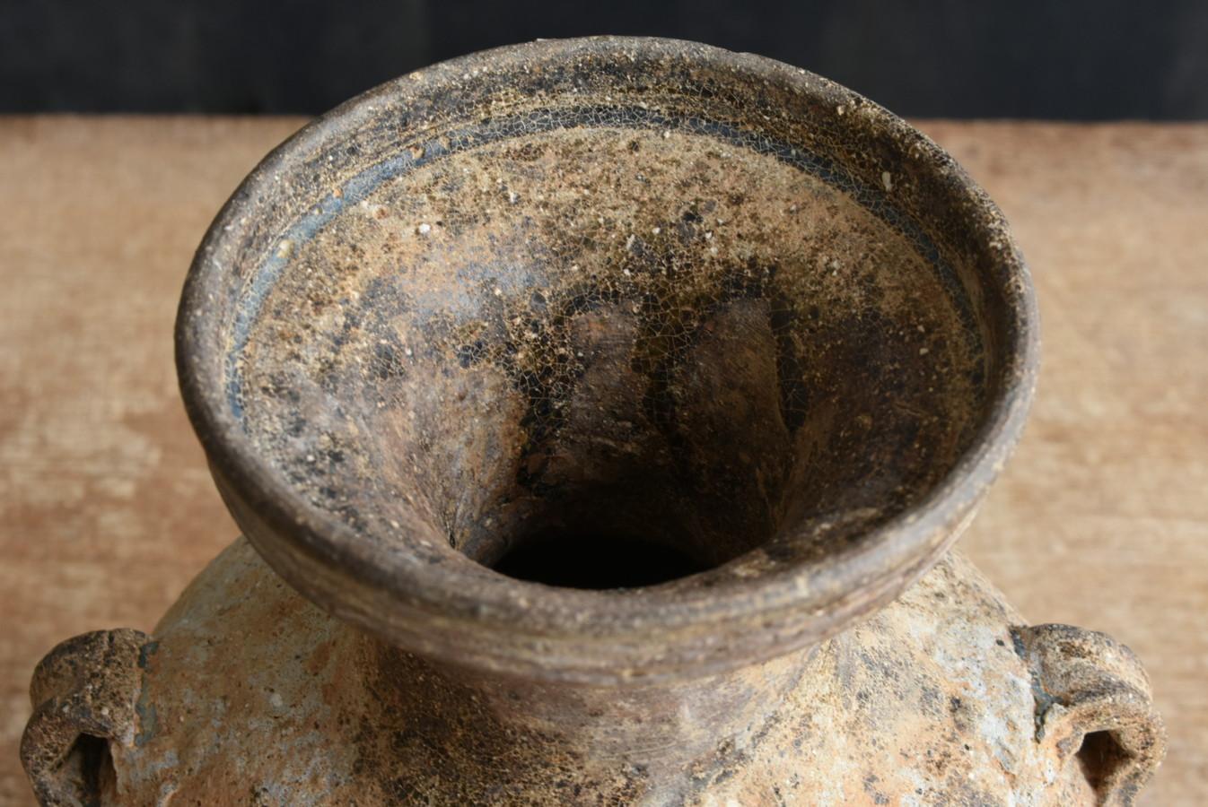 Very Old Chinese Antique Pottery Vase/Wabisabi Vase/before 9th Century 1