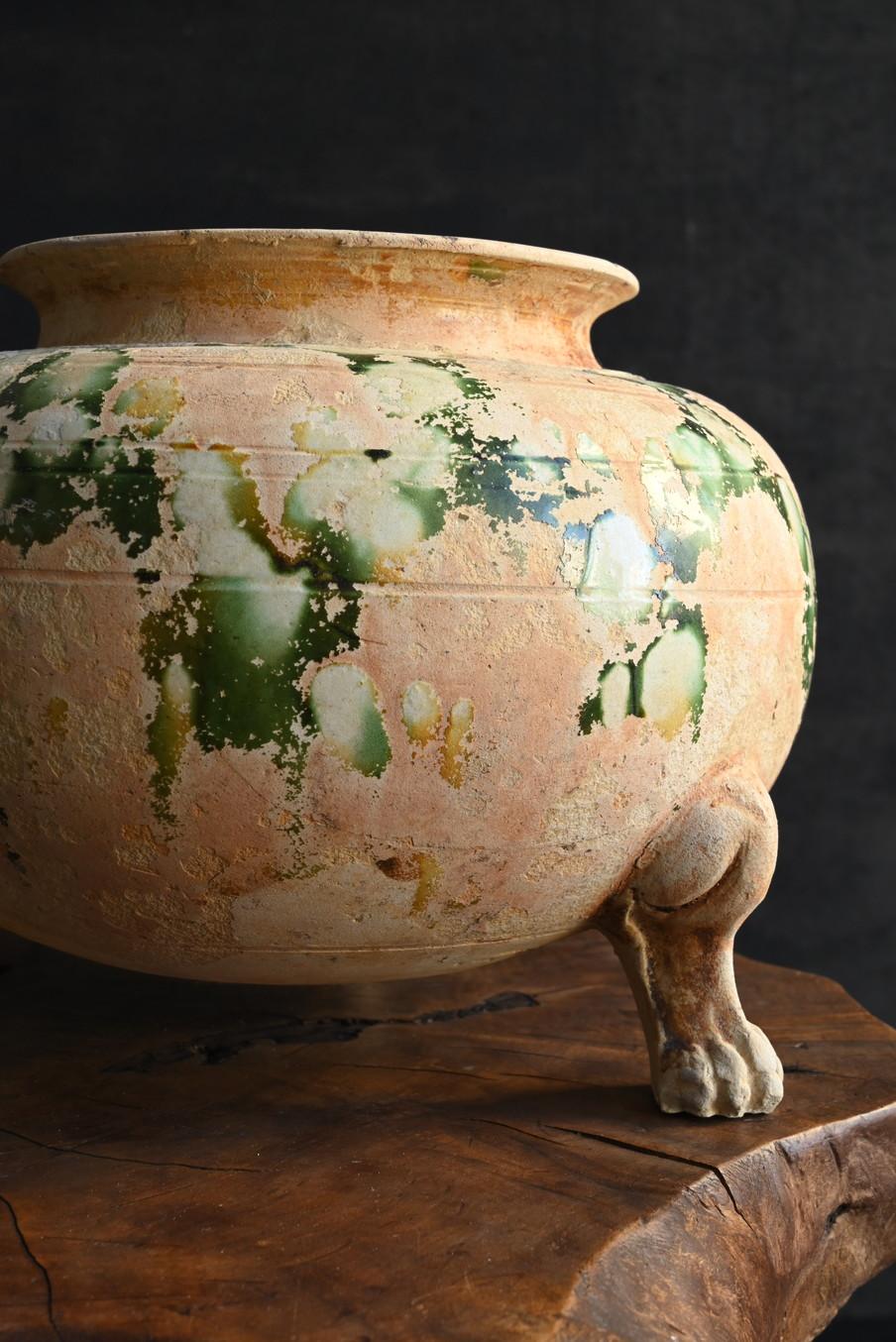 Smaltato Vaso di ceramica cinese molto antico/Tang Dynasty/ceramica non ritrovata/merce da tomba in vendita