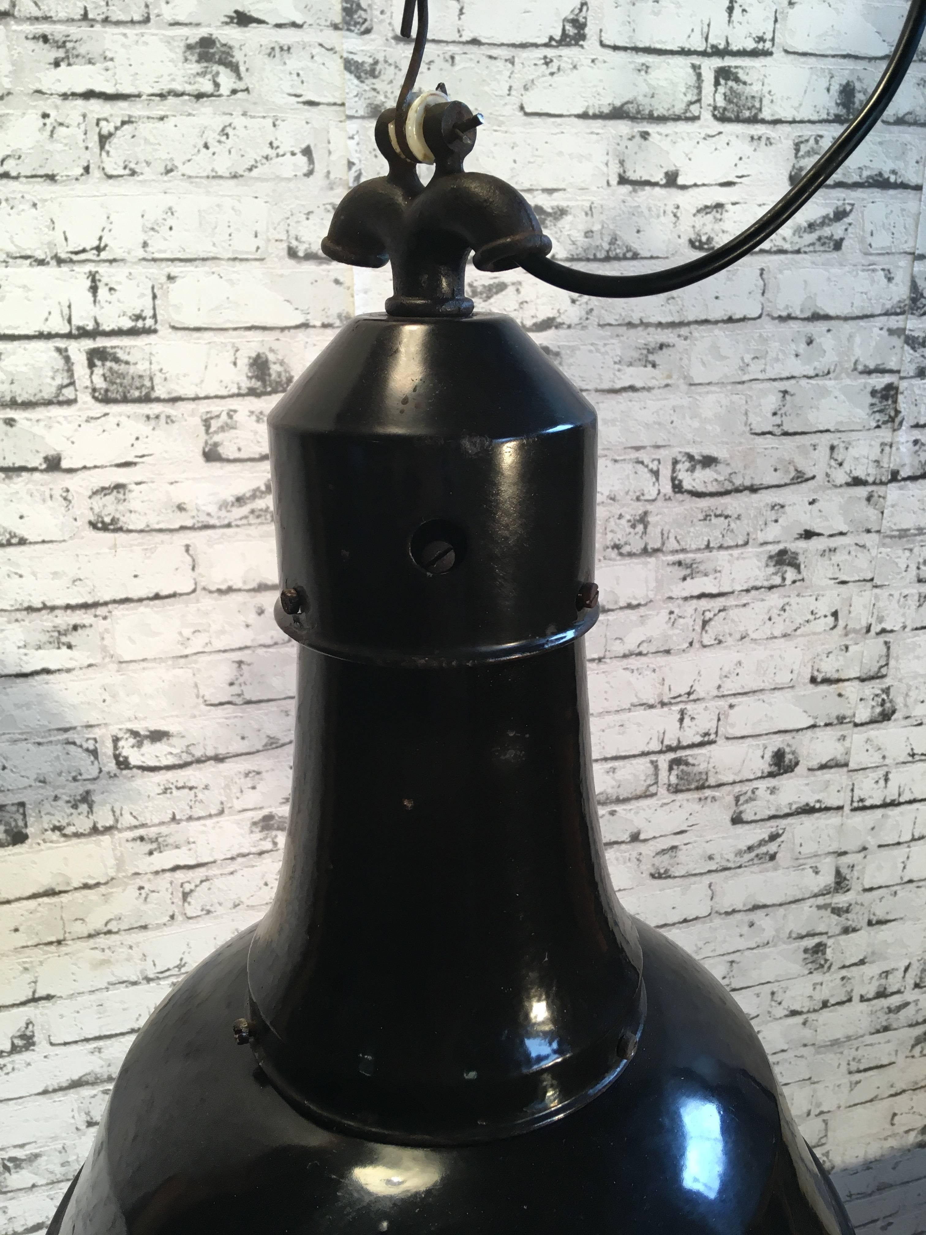 Early 20th Century Very Old Industrial Black Lamp, 1920s