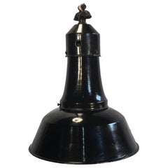 Very Old Industrial Black Lamp, 1920s