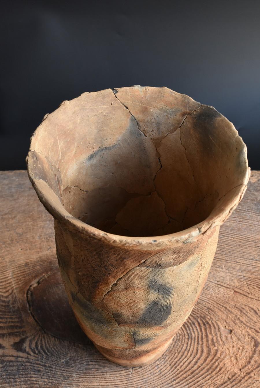 Very Old Japanese Earthenware / Antique Wabi Sabi Vase / before 9th Century 7