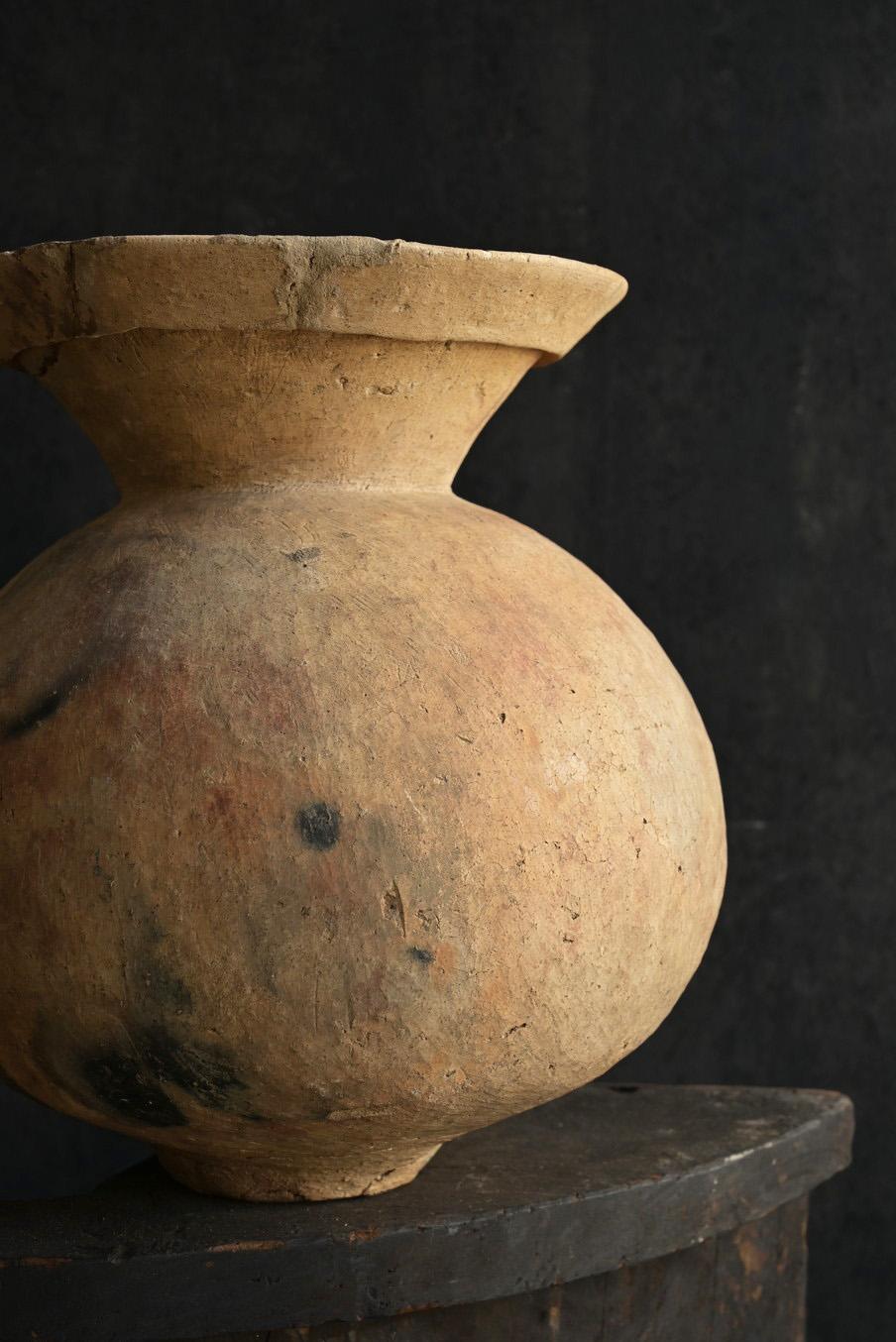 Unglazed Very old Japanese excavated earthenware/Wabi Sabi vase For Sale