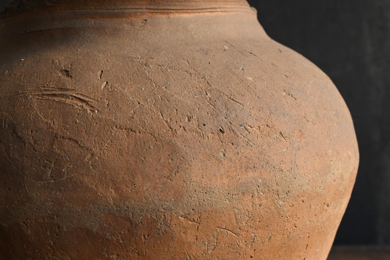 Very old Japanese pottery Jar/12th to 13th century/Tokoname ware/Wabi-sabi vase 3
